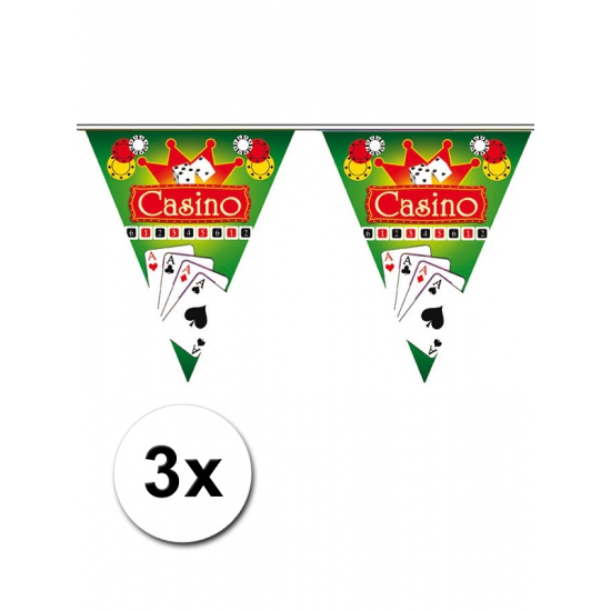 3x vlaggenlijn casino 5 meter