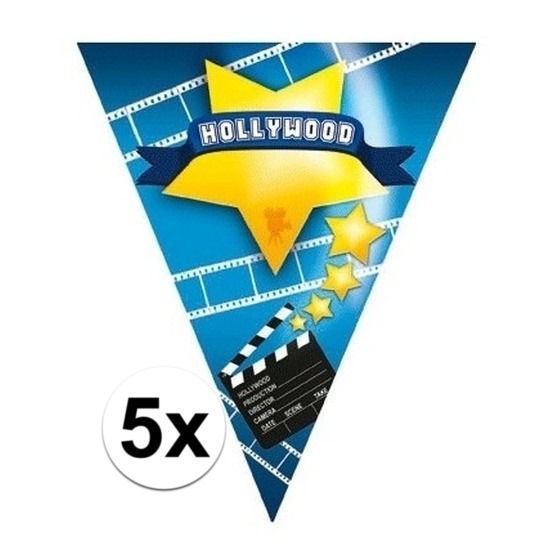 5x vlaggenlijnen hollywood 5 meter